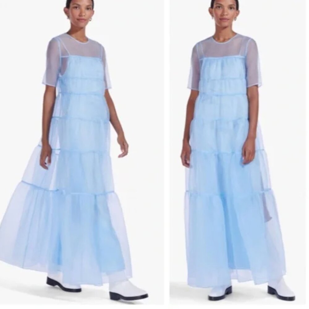 STAUD Light Blue Maxi Dress